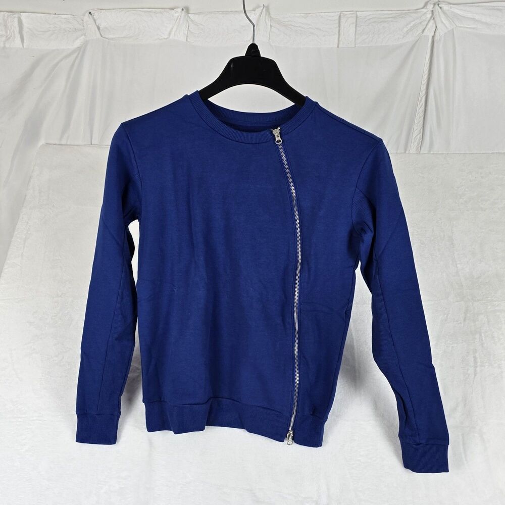 Universal Standard Meridien Zip Sweatshirt Women 4XS Royal Blue Pullover